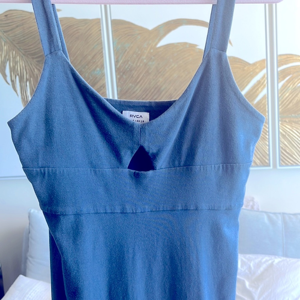 NWOT - sexy, soft, stretchy RCVA mini in beautiful shade of blue